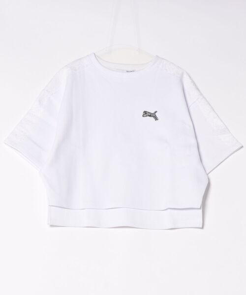 Paradise Picnic(パラダイスピクニック)の「TRANOI.レースラインワイドトップス(Tシャツ/カットソー・レディース・ブラック/グレー/ホワイト・FREE)」の12枚目の写真