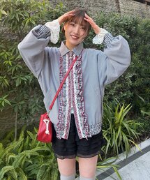 HELLO.SANFRANCISCO（ハローサンフランシスコ）の「【あやっち企画】【HELLO.SANFRANCISCO/ハローサンフランシスコ】リボン付きチェックブルゾン（ブルゾン）」