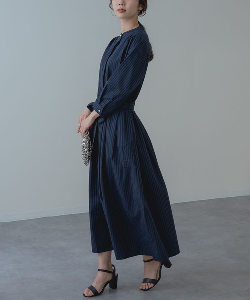 ANNA LUNA(アンナルナ)の「【ANNA LUNA】大人の きれいめ ストライプ ワンピース(ワンピース・レディース・ブラック/ネイビー・MEDIUM)」の11枚目の写真