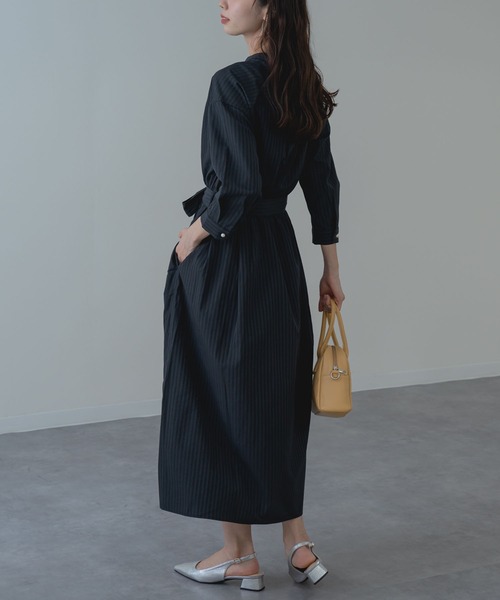 ANNA LUNA(アンナルナ)の「【ANNA LUNA】大人の きれいめ ストライプ ワンピース(ワンピース・レディース・ブラック/ネイビー・MEDIUM)」の16枚目の写真