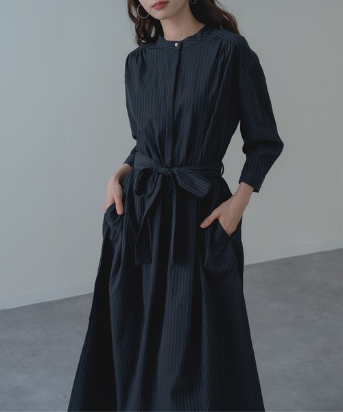 ANNA LUNA(アンナルナ)の「【ANNA LUNA】大人の きれいめ ストライプ ワンピース(ワンピース・レディース・ブラック/ネイビー・MEDIUM)」の3枚目の写真