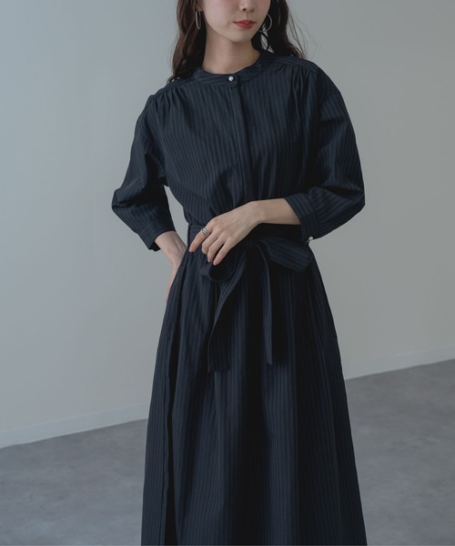 ANNA LUNA(アンナルナ)の「【ANNA LUNA】大人の きれいめ ストライプ ワンピース(ワンピース・レディース・ブラック/ネイビー・MEDIUM)」の7枚目の写真