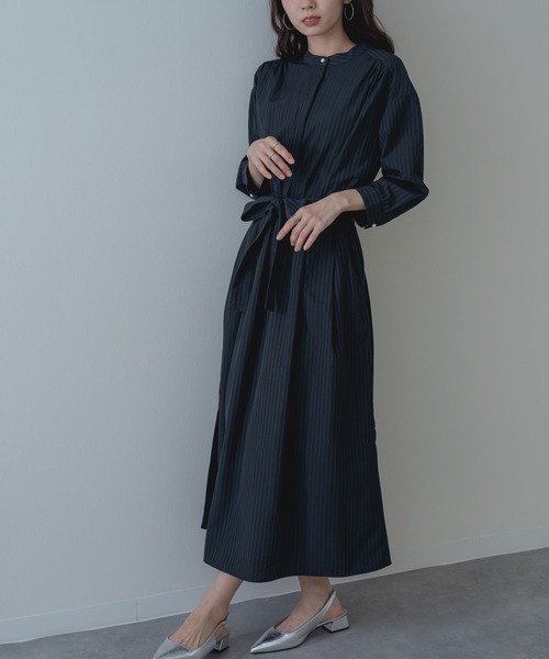 ANNA LUNA(アンナルナ)の「【ANNA LUNA】大人の きれいめ ストライプ ワンピース(ワンピース・レディース・ブラック/ネイビー・MEDIUM)」の8枚目の写真
