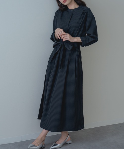 ANNA LUNA(アンナルナ)の「【ANNA LUNA】大人の きれいめ ストライプ ワンピース(ワンピース・レディース・ブラック/ネイビー・MEDIUM)」の14枚目の写真
