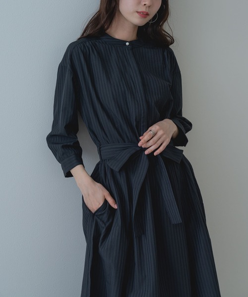 ANNA LUNA(アンナルナ)の「【ANNA LUNA】大人の きれいめ ストライプ ワンピース(ワンピース・レディース・ブラック/ネイビー・MEDIUM)」の13枚目の写真