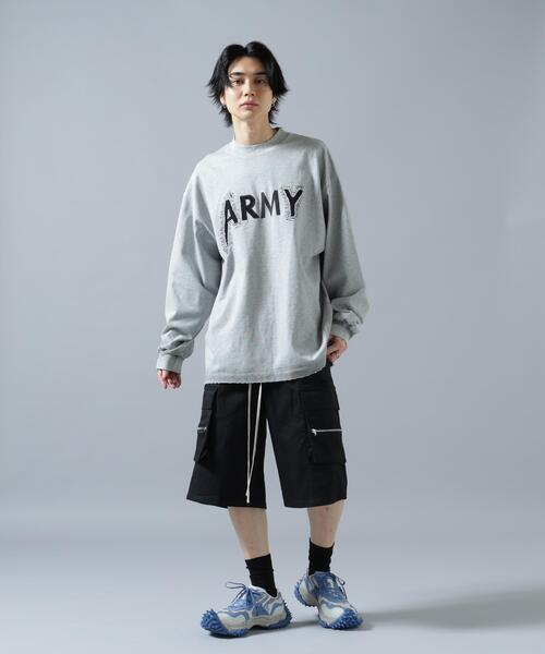 DANKE SCHON(ダンケシェーン)の「【WEB&DEPOT限定】DankeSchon/ダンケシェーン/ARMY CREWNECK(スウェット・メンズ・グレー・S/M/L)」の3枚目の写真