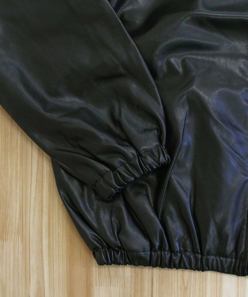 TopIsm(トップイズム)の「フェイクレザー フルジップパーカージャケット(ブルゾン・メンズ・ブラック・LL/M/L)」の12枚目の写真