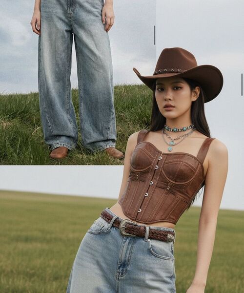 ANOLORCODE WOMAN（アナルロコード ウーマン）の「グラデーションワイドデニムパンツ（薄青）（デニムパンツ・レディース・その他・SMALL/MEDIUM/LARGE）」の2枚目の写真