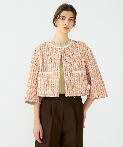 BALLSEY(ボールジィ)の「Orangette ショートジャケット(ノーカラージャケット・レディース・オレンジ系その他・36)」の3枚目の写真