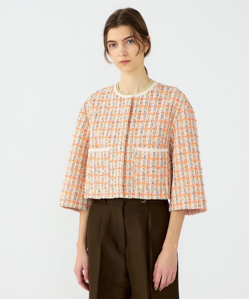 BALLSEY(ボールジィ)の「Orangette ショートジャケット(ノーカラージャケット・レディース・オレンジ系その他・36)」の4枚目の写真