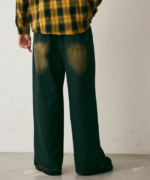 Shoowtime(ショウタイム)の「vintage make wide denim / ヴィンテージメイクワイドデニムパンツ(デニムパンツ・メンズ・ネイビー/ライトブルー・LARGE/MEDIUM/X-LARGE)」の14枚目の写真