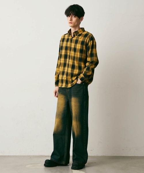 Shoowtime(ショウタイム)の「vintage make wide denim / ヴィンテージメイクワイドデニムパンツ(デニムパンツ・メンズ・ネイビー/ライトブルー・LARGE/MEDIUM/X-LARGE)」の18枚目の写真