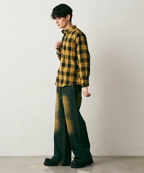 Shoowtime(ショウタイム)の「vintage make wide denim / ヴィンテージメイクワイドデニムパンツ(デニムパンツ・メンズ・ネイビー/ライトブルー・LARGE/MEDIUM/X-LARGE)」の19枚目の写真