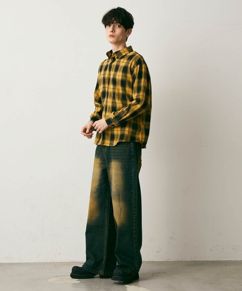 Shoowtime(ショウタイム)の「vintage make wide denim / ヴィンテージメイクワイドデニムパンツ(デニムパンツ・メンズ・ネイビー/ライトブルー・LARGE/MEDIUM/X-LARGE)」の20枚目の写真