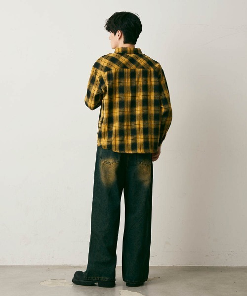 Shoowtime(ショウタイム)の「vintage make wide denim / ヴィンテージメイクワイドデニムパンツ(デニムパンツ・メンズ・ネイビー/ライトブルー・LARGE/MEDIUM/X-LARGE)」の21枚目の写真