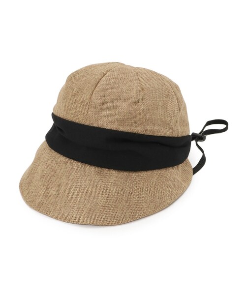 SHOO・LA・RUE（シューラルー）の「リネンライク顔周りすっぽりキャスケット（キャスケット・レディース・ブラック/キャメル/ベージュ系その他7・00）」の3枚目の写真