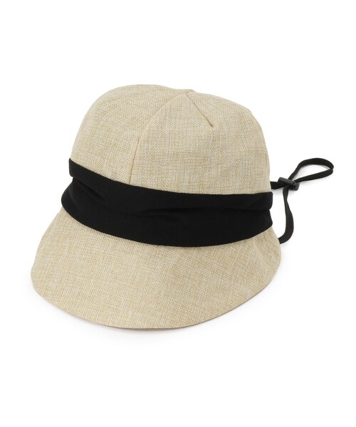 SHOO・LA・RUE（シューラルー）の「リネンライク顔周りすっぽりキャスケット（キャスケット・レディース・ブラック/キャメル/ベージュ系その他7・00）」の2枚目の写真