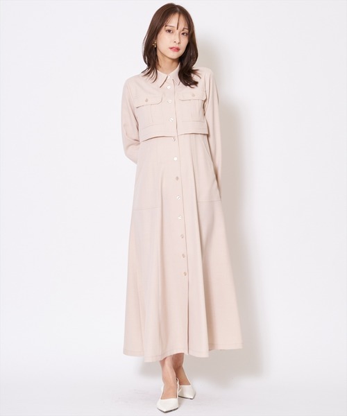 AND COUTURE(アンドクチュール)の「サファリシャツワンピース(ワンピース・レディース・グリーン/ベージュ/チャコールグレー・FREE)」の13枚目の写真
