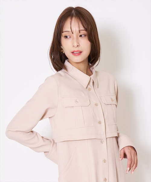 AND COUTURE(アンドクチュール)の「サファリシャツワンピース(ワンピース・レディース・グリーン/ベージュ/チャコールグレー・FREE)」の17枚目の写真