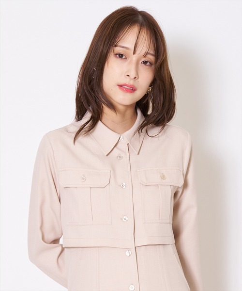 AND COUTURE(アンドクチュール)の「サファリシャツワンピース(ワンピース・レディース・グリーン/ベージュ/チャコールグレー・FREE)」の18枚目の写真