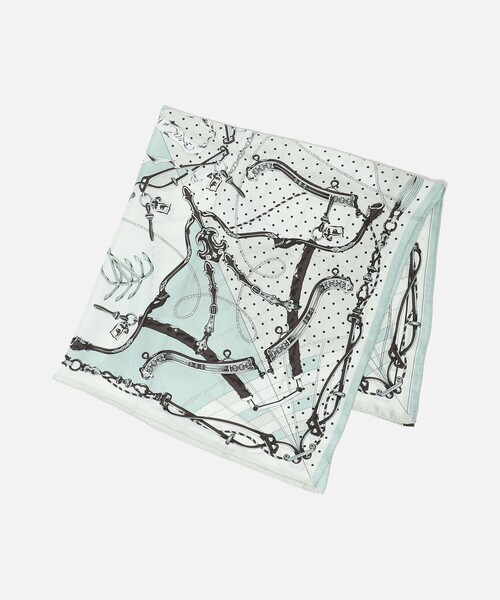 manipuri(マニプリ)の「<manipuri>SILK 88×88 スカーフ 26SS(バンダナ/スカーフ・レディース・ライトグレー/ピンク/ネイビー・FREE)」の1枚目の写真