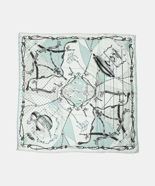 manipuri(マニプリ)の「<manipuri>SILK 88×88 スカーフ 26SS(バンダナ/スカーフ・レディース・ライトグレー/ピンク/ネイビー・FREE)」の4枚目の写真