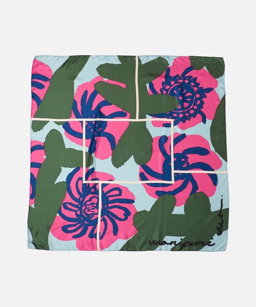 manipuri(マニプリ)の「<manipuri>SILK 88×88 スカーフ 26SS(バンダナ/スカーフ・レディース・ライトグレー/ピンク/ネイビー・FREE)」の14枚目の写真