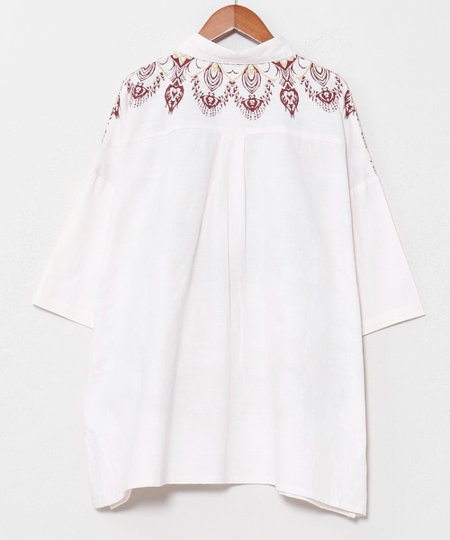 チャイハネ（チャイハネ）の「【チャイハネ】レレリアMEN'Sプルオーバーシャツ（シャツ/ブラウス・メンズ・ブラック/ホワイト/ブルー・FREE）」の5枚目の写真