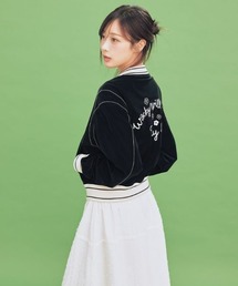 Wacky WiLLy（ワッキーウィリー）の「[GISELLEジゼル着用] WOMEN'S VELVET-LIKE VARSITY JACKET（スタジャン）」