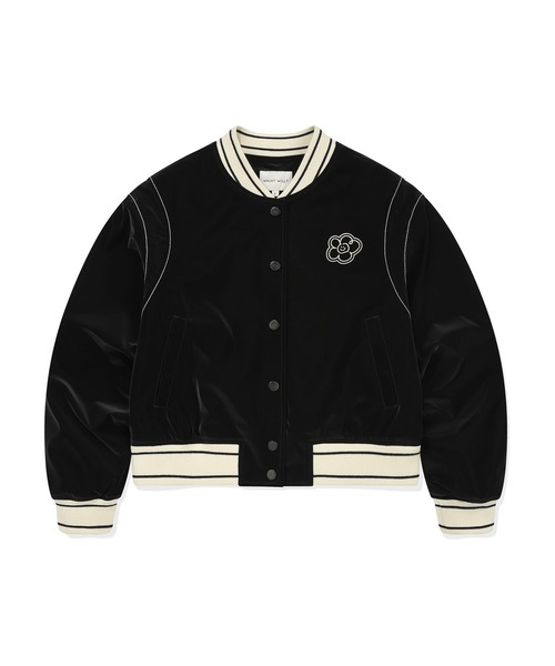 Wacky WiLLy（ワッキーウィリー）の「[GISELLEジゼル着用] WOMEN'S VELVET-LIKE VARSITY JACKET（スタジャン・レディース・ブラック・FREE）」の4枚目の写真