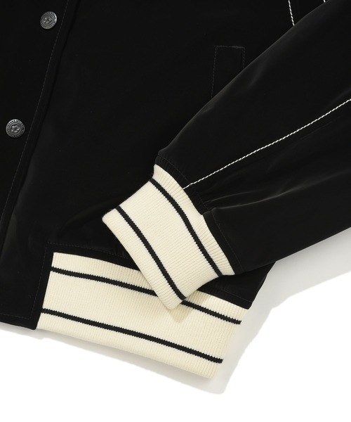 Wacky WiLLy（ワッキーウィリー）の「[GISELLEジゼル着用] WOMEN'S VELVET-LIKE VARSITY JACKET（スタジャン・レディース・ブラック・FREE）」の10枚目の写真