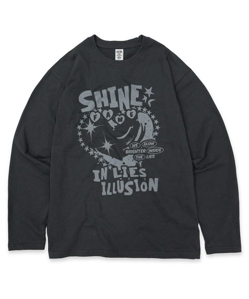 DEFYCLUBROBBERS(ディファイクラブロバース)の「シャインインライズイリュージョン ロングスリーブ (2カラー)(Tシャツ/カットソー・レディース・バーガンディー/チャコール・MEDIUM/LARGE)」の2枚目の写真