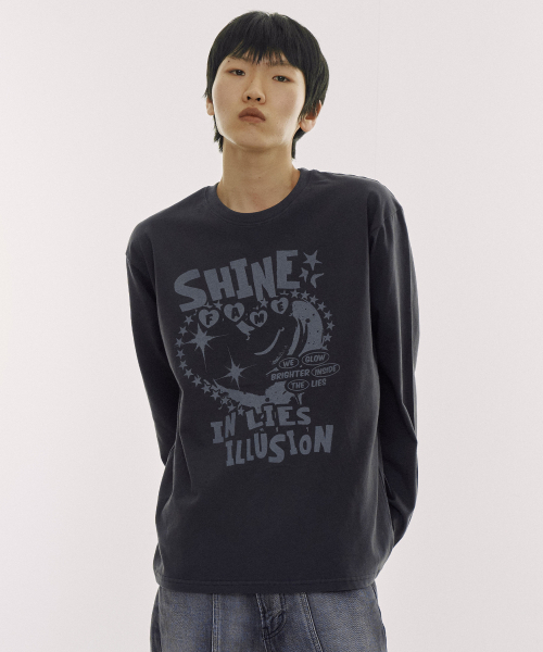 DEFYCLUBROBBERS(ディファイクラブロバース)の「シャインインライズイリュージョン ロングスリーブ (2カラー)(Tシャツ/カットソー・レディース・バーガンディー/チャコール・MEDIUM/LARGE)」の4枚目の写真