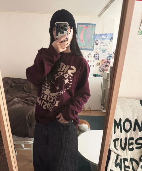 DEFYCLUBROBBERS(ディファイクラブロバース)の「シャインインライズイリュージョン ロングスリーブ (2カラー)(Tシャツ/カットソー・レディース・バーガンディー/チャコール・MEDIUM/LARGE)」の18枚目の写真