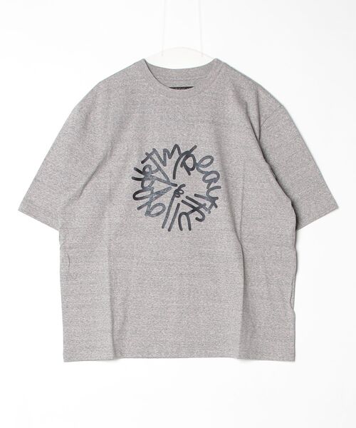 my beautiful landlet(マイビューティフルランドレット)の「【my beautiful landlet】 SUPIMA COTTON OVERSIZE T-SHIRT - print(Tシャツ/カットソー・メンズ・ブラック/ライトブルー/グレー/ライトグレー・0/1)」の13枚目の写真