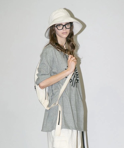 my beautiful landlet(マイビューティフルランドレット)の「【my beautiful landlet】 SUPIMA COTTON OVERSIZE T-SHIRT - print(Tシャツ/カットソー・メンズ・ブラック/ライトブルー/グレー/ライトグレー・0/1)」の7枚目の写真