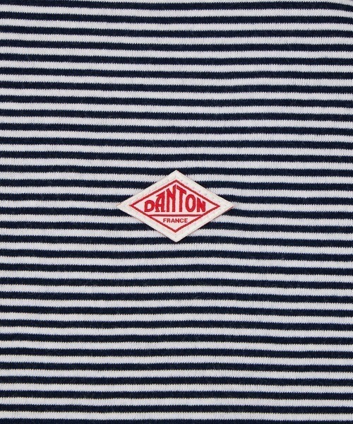 Logo標籤條紋短袖T恤