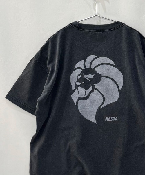 NESTA BRAND(ネスタブランド)の「【NESTA BRAND/ネスタブランド】ピグメント加工 オーバーサイズ Tシャツ(Tシャツ/カットソー・キッズ・ダークグリーン/ブラック/グレー系その他/パープル/チャコール/ネイビー・160/150/140/130/120/110)」の2枚目の写真