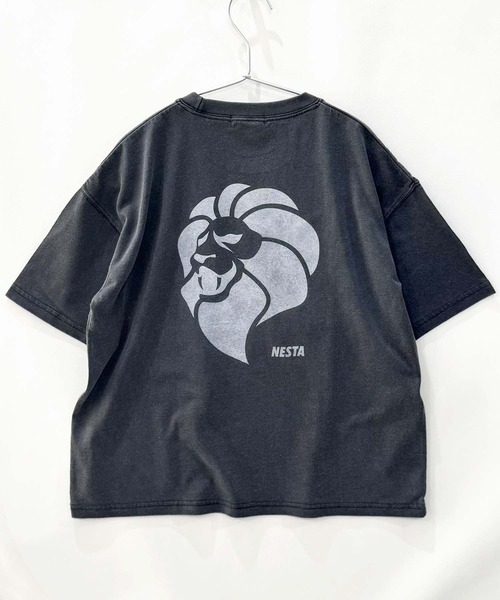 NESTA BRAND(ネスタブランド)の「【NESTA BRAND/ネスタブランド】ピグメント加工 オーバーサイズ Tシャツ(Tシャツ/カットソー・キッズ・ダークグリーン/ブラック/グレー系その他/パープル/チャコール/ネイビー・160/150/140/130/120/110)」の14枚目の写真
