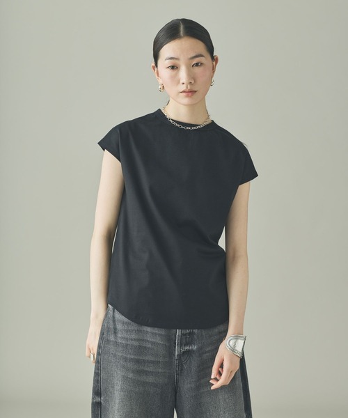 Curensology(カレンソロジー)の「Curensology(カレンソロジー)/ノースリーブプルオーバー(Tシャツ/カットソー・レディース・ホワイト/ライトピンク/ダークブラウン/ブラック/サックスブルー/クリーム/ベージュ/チャコールグレー・FREE)」の3枚目の写真