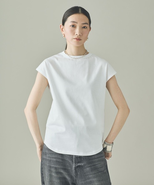 Curensology(カレンソロジー)の「Curensology(カレンソロジー)/ノースリーブプルオーバー(Tシャツ/カットソー・レディース・ホワイト/ライトピンク/ダークブラウン/ブラック/サックスブルー/クリーム/ベージュ/チャコールグレー・FREE)」の13枚目の写真