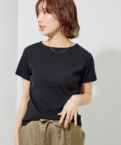 FREAK'S STORE(フリークスストア)の「限定展開 タックリブ 半袖 Tシャツ(Tシャツ/カットソー・レディース・ブラック/グレー/オフホワイト/レッド/ブラウン・フリ-)」の1枚目の写真