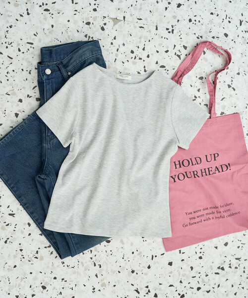 FREAK'S STORE(フリークスストア)の「限定展開 タックリブ 半袖 Tシャツ(Tシャツ/カットソー・レディース・ブラック/グレー/オフホワイト/レッド/ブラウン・フリ-)」の20枚目の写真