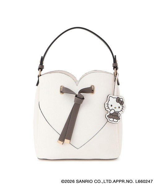 VIS(ビス)の「【HELLO KITTY×VIS】ハートカットバッグ(ショルダーバッグ・レディース・ブラック/オフホワイト・FREE)」の2枚目の写真