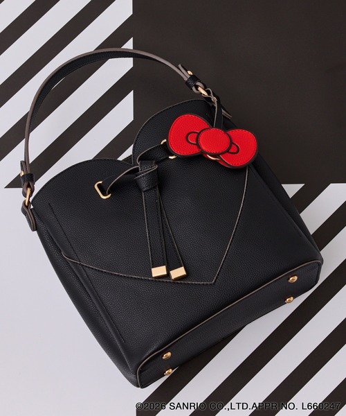 VIS(ビス)の「【HELLO KITTY×VIS】ハートカットバッグ(ショルダーバッグ・レディース・ブラック/オフホワイト・FREE)」の14枚目の写真