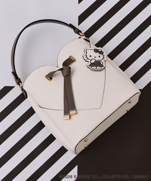 VIS(ビス)の「【HELLO KITTY×VIS】ハートカットバッグ(ショルダーバッグ・レディース・ブラック/オフホワイト・FREE)」の15枚目の写真