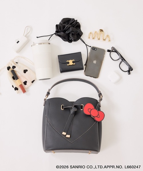 VIS(ビス)の「【HELLO KITTY×VIS】ハートカットバッグ(ショルダーバッグ・レディース・ブラック/オフホワイト・FREE)」の17枚目の写真