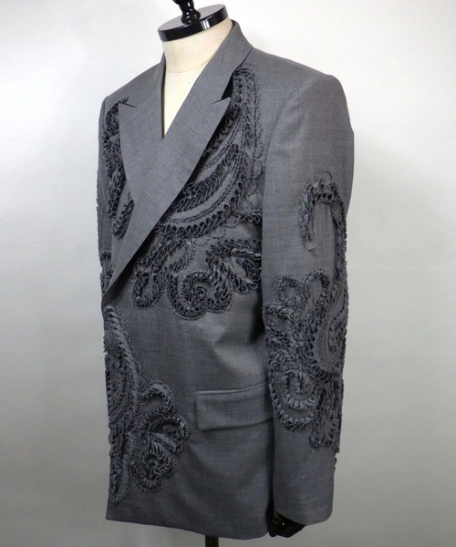 TAAKK（ターク）の「【TAAKK/ターク】Double Breasted Jacket（テーラードジャケット・メンズ・グレー・2）」の2枚目の写真