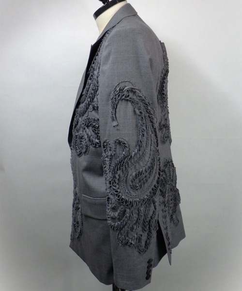 TAAKK（ターク）の「【TAAKK/ターク】Double Breasted Jacket（テーラードジャケット・メンズ・グレー・2）」の3枚目の写真