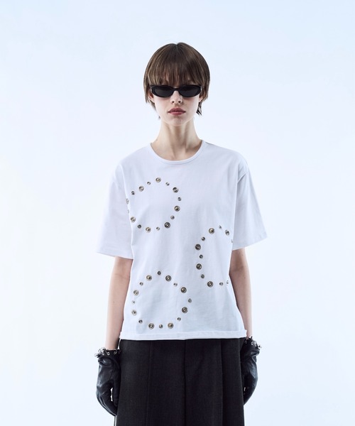 seyto（セイト）の「3way reversible eyelet design tee / 3ウェイリバーシブルアイレットデザインT（Tシャツ/カットソー・メンズ・ホワイト/ブラック・3/1/2）」の16枚目の写真